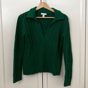 Charter Club Vintage Green Sweater with Collar